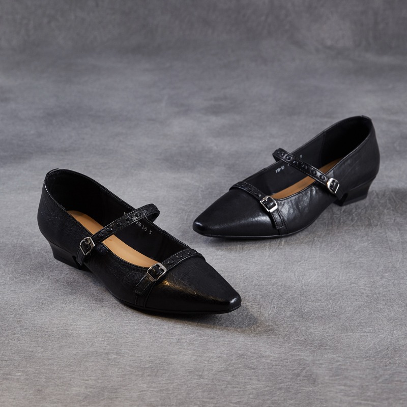 Women Shoes Black - Scarpe Mary Jane da Donna Marrone