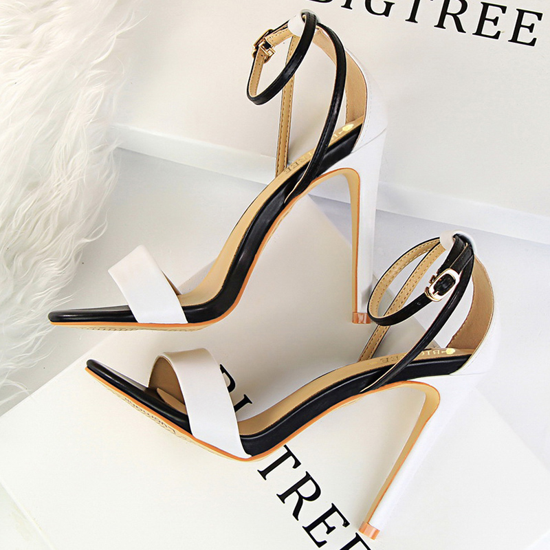 Women Shoes Black - Sandali con tacco alto da donna