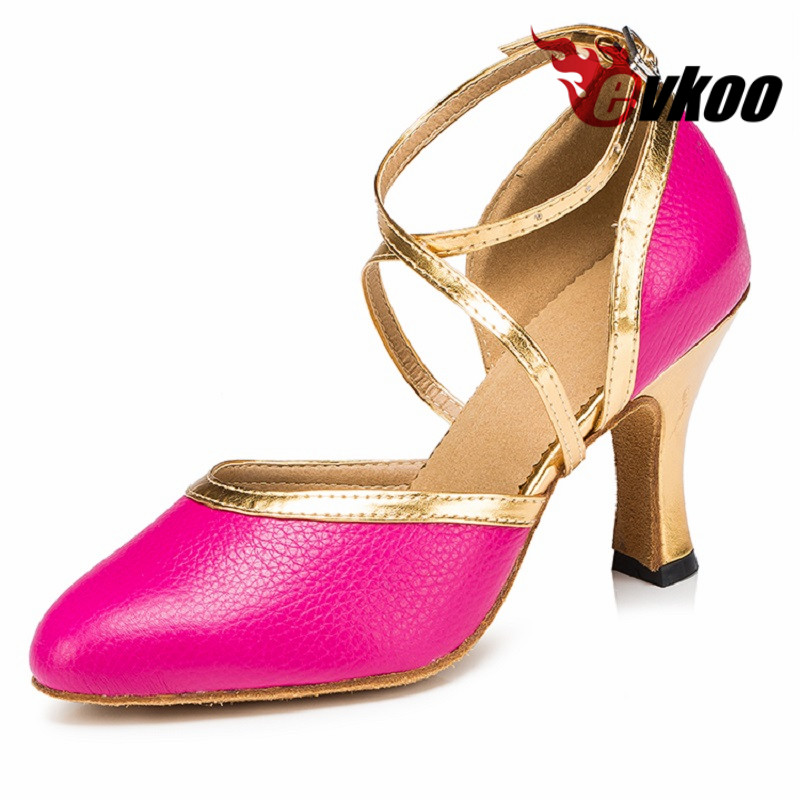 Women Shoes Size 4 In Cm - Evkoodance Customsize rosa con Pu dorato