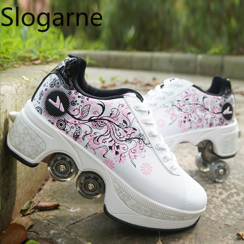 Women'S Shoes To Men'S - Donne 4 Ruote Deformazione Pattini A
