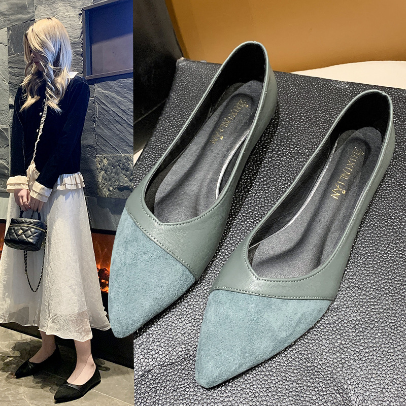 Women Shoes Black - Scarpe piatte in pelle nera da