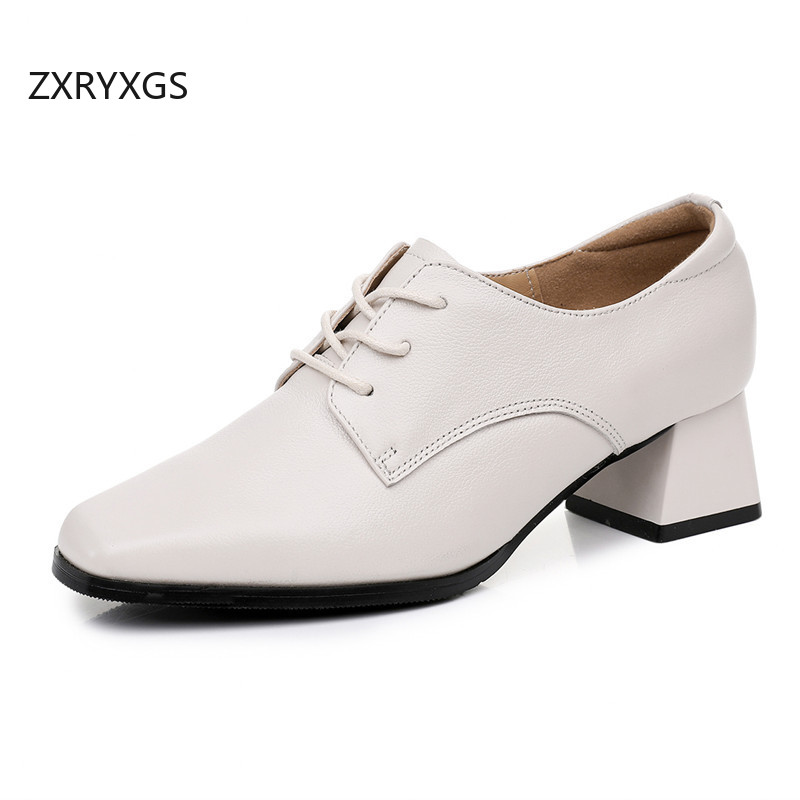 Women Shoes Size 4 In Cm - ZXRYXGS 2025 Top Pelle bovina Lace-up