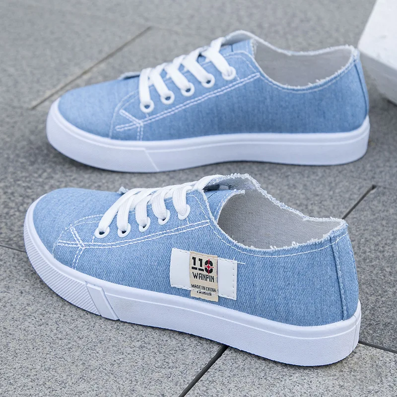 Women Shoes Sale - Sneakers Basse in Tela Denim da