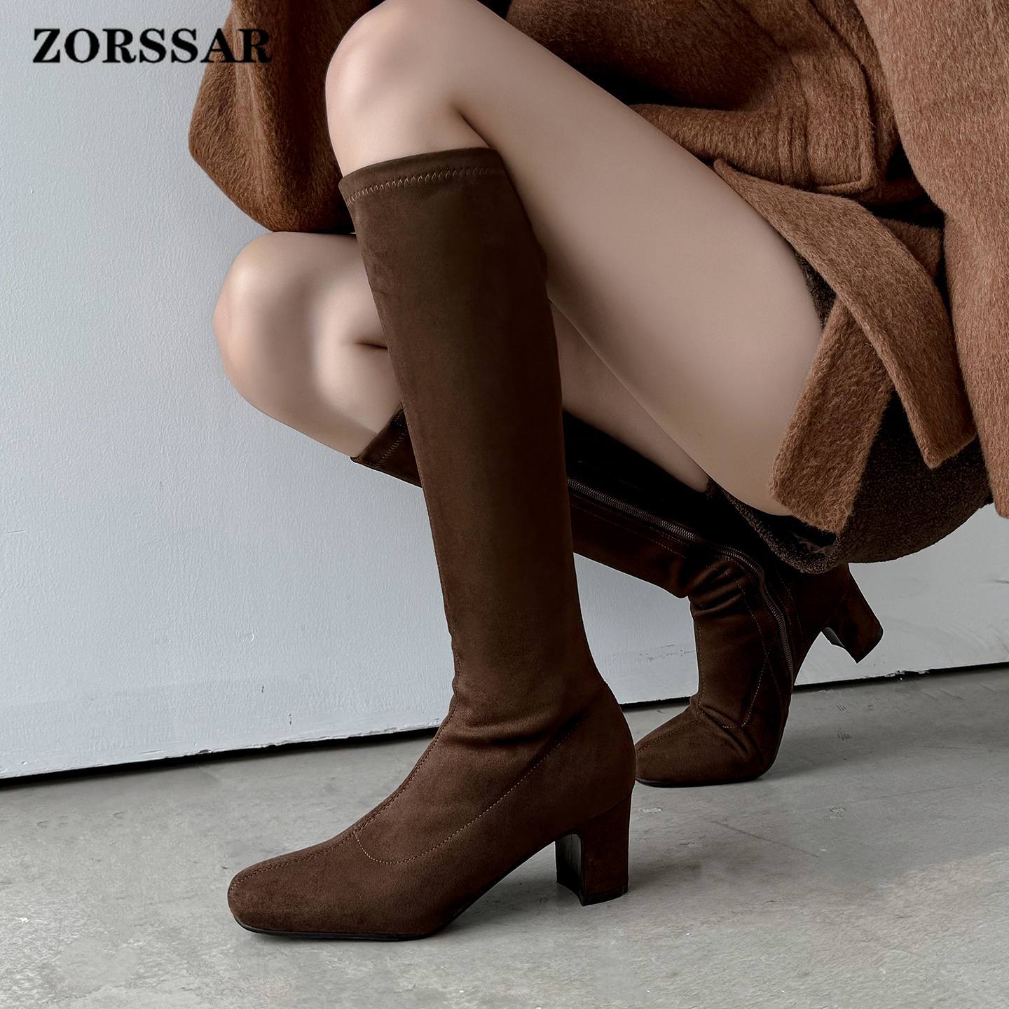 Women Shoes Size 7 - ZORSSAR Nuovi Stivali Moderni in Tessuto