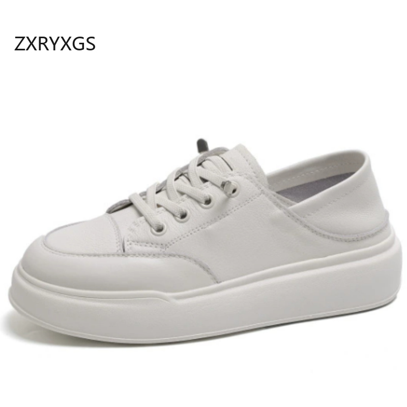 Women Shoes Size 4 In Cm - ZXRYXGS 2026 Sneakers Bianche in Pelle