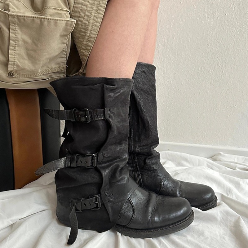 Knee High Boots Women - Scarpe Classiche da Donna, Stivali Retrò