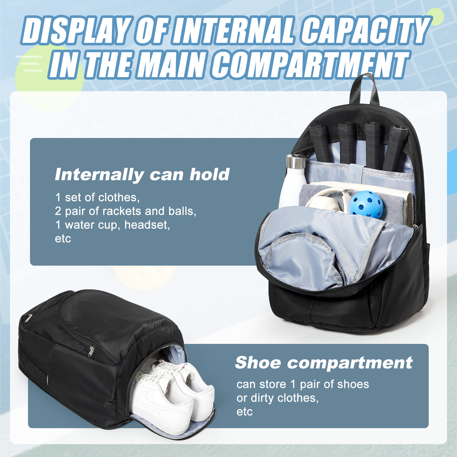 Borsa da Tennis Zaino per Tenn - Women'S Shoes To Men'S recensione e prezzo